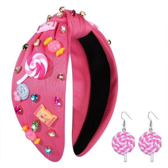 Women Knotted Fabric Headband Gummy Bear Candy Lollipop Jewelry Accessory main image 4